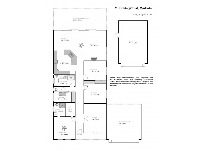 2 Hocking Court, Merbein VIC 3505 Floorplan