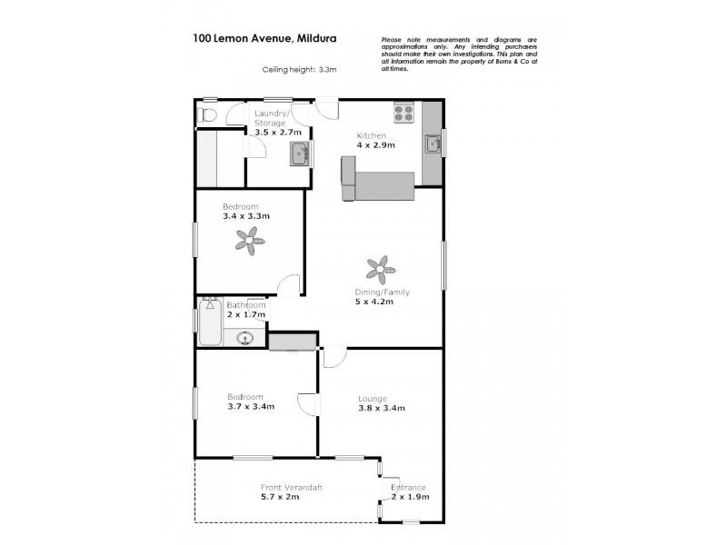 100 Lemon Aveune, Mildura VIC 3500 Floorplan