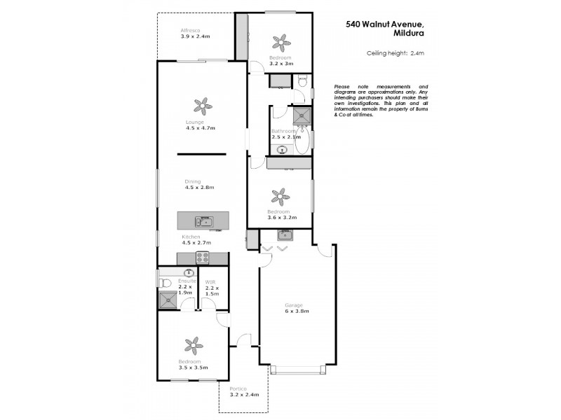 540 Walnut Avenue, Mildura VIC 3500 Floorplan