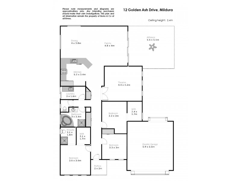 12 Golden Ash Drive, Mildura VIC 3500 Floorplan