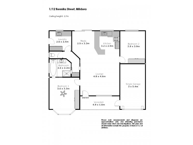 1/12 Renniks Street, Mildura VIC 3500 Floorplan
