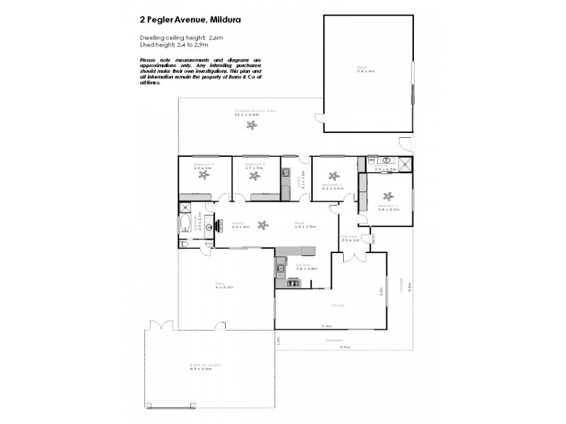 2 Pegler Avenue, Mildura VIC 3500 Floorplan