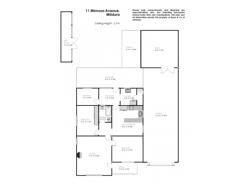 11 Mimosa Avenue, Mildura VIC 3500 Floorplan