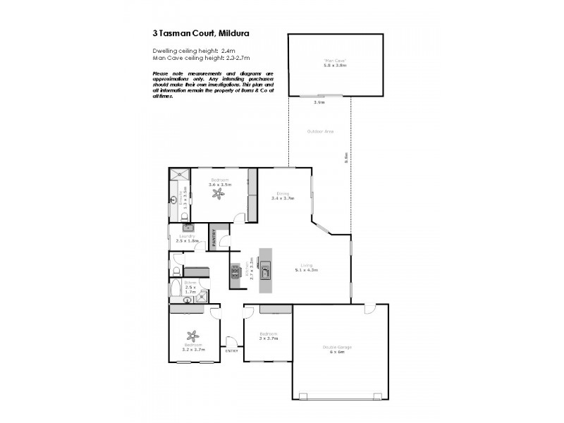 3 Tasman Court, Mildura VIC 3500 Floorplan