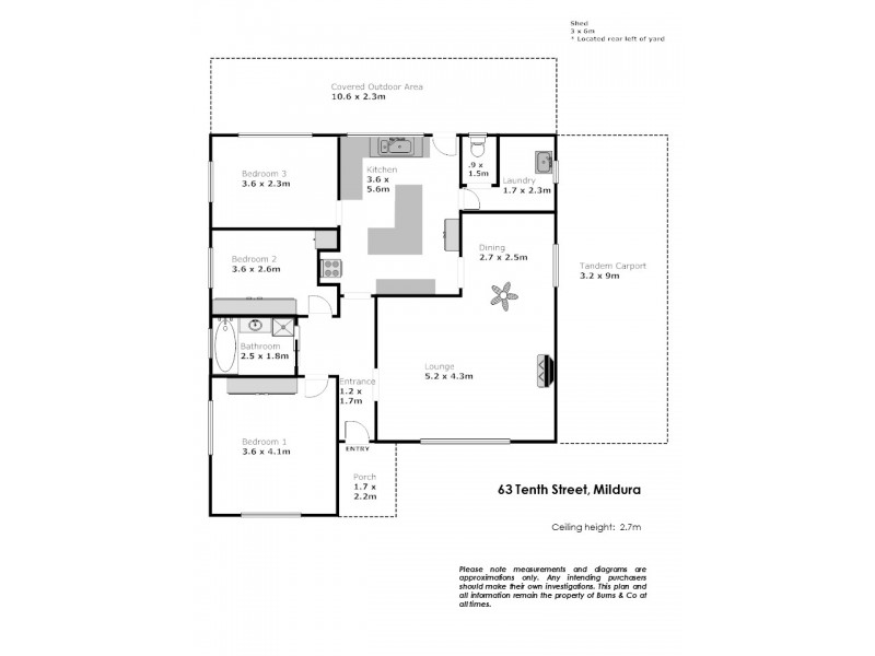 63 Tenth Street, Mildura VIC 3500 Floorplan