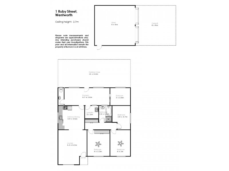 1 Ruby Street, Wentworth NSW 2648 Floorplan