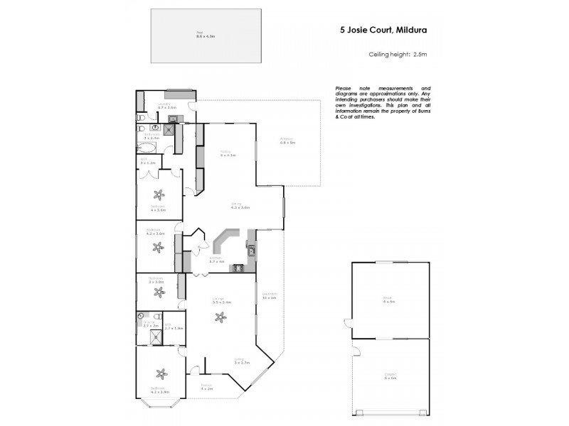 5 Josie Court, Mildura VIC 3500 Floorplan