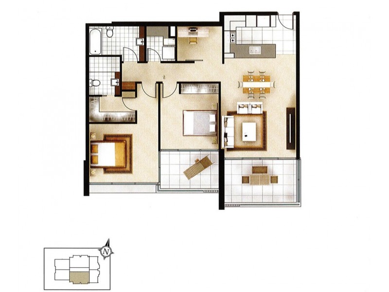 3403/34-36 Scarborough Street, Southport QLD 4215 Floorplan