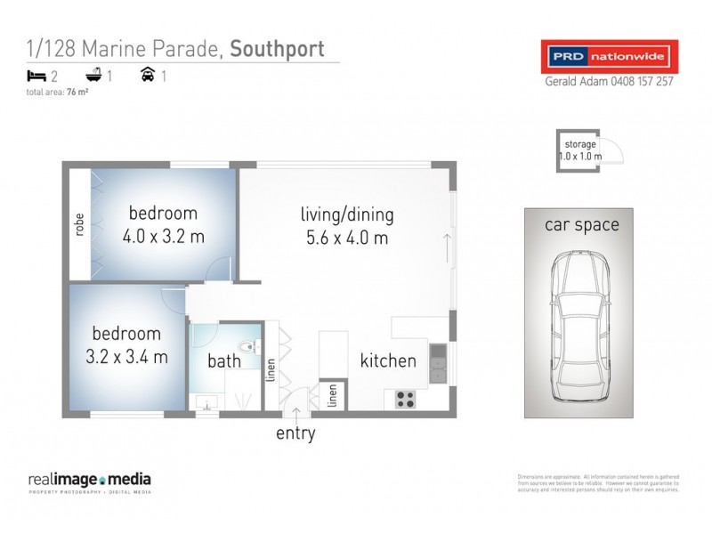 1/128 Marine Parade, Southport QLD 4215 Floorplan