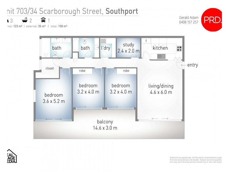 703/34 Scarborough Street, Southport QLD 4215 Floorplan