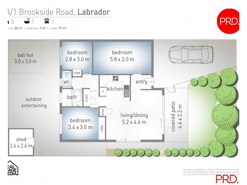 1/1A Brookside Road, Labrador QLD 4215 Floorplan