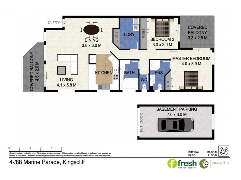 4/188 Marine Parade, Kingscliff NSW 2487 Floorplan