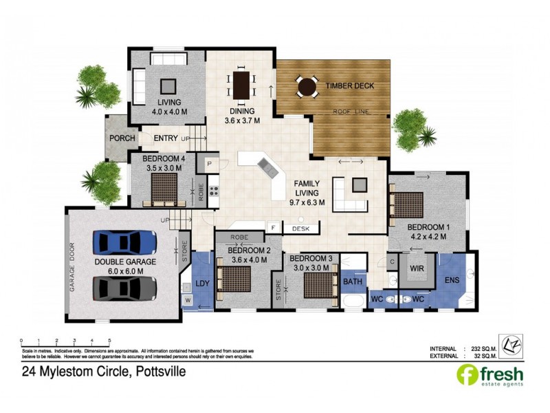 24 Mylestom Circle, Pottsville NSW 2489 Floorplan