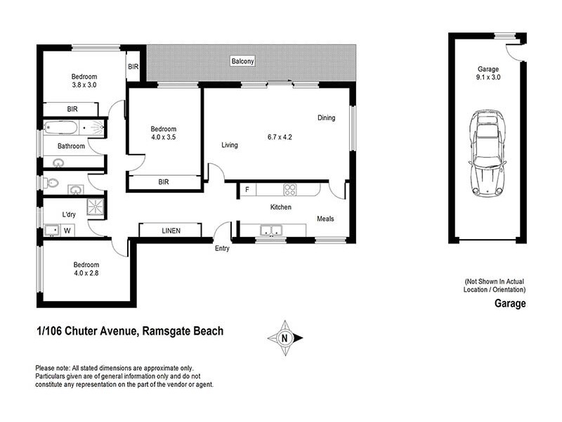 1/106 Chuter Ave, Ramsgate Beach NSW 2217 Floorplan
