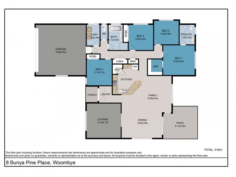 8 BUNYA PINE PLACE, Woombye QLD 4559 Floorplan