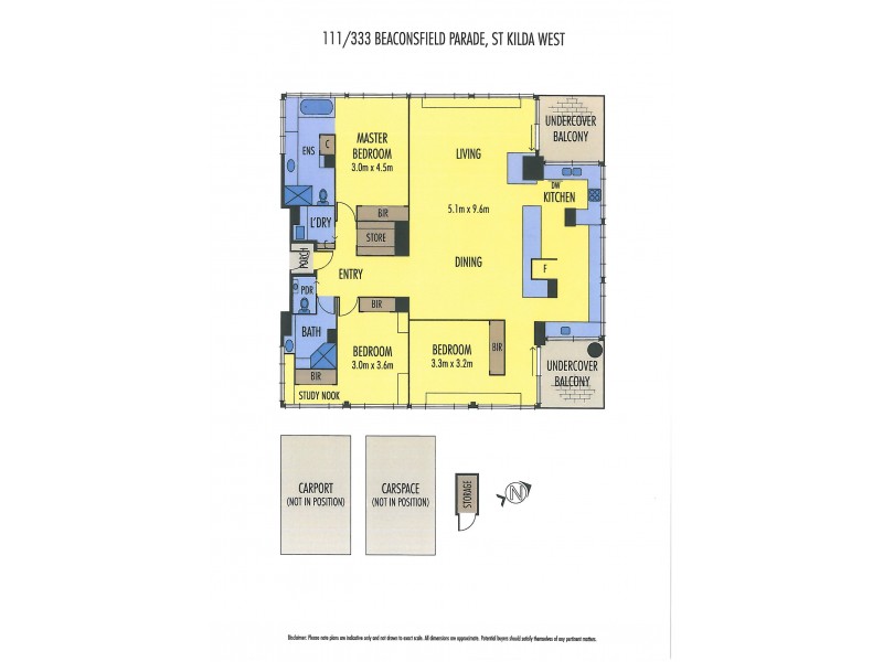 111/333 Beaconsfield Parade, St Kilda West VIC 3182 Floorplan