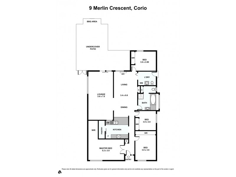 9 Merlin Crescent, Corio VIC 3214 Floorplan