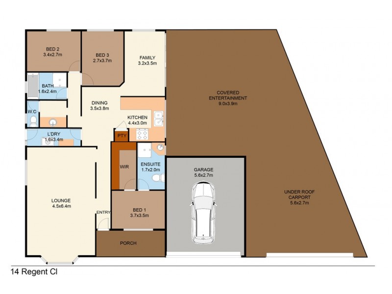 14 Regent Grove, Blakeview SA 5114 Floorplan