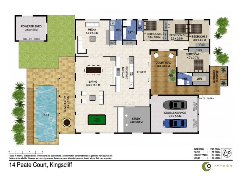 14 Peate Court, Kingscliff NSW 2487 Floorplan