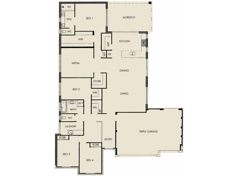 8 Highbury Brace, Dawesville WA 6211 Floorplan