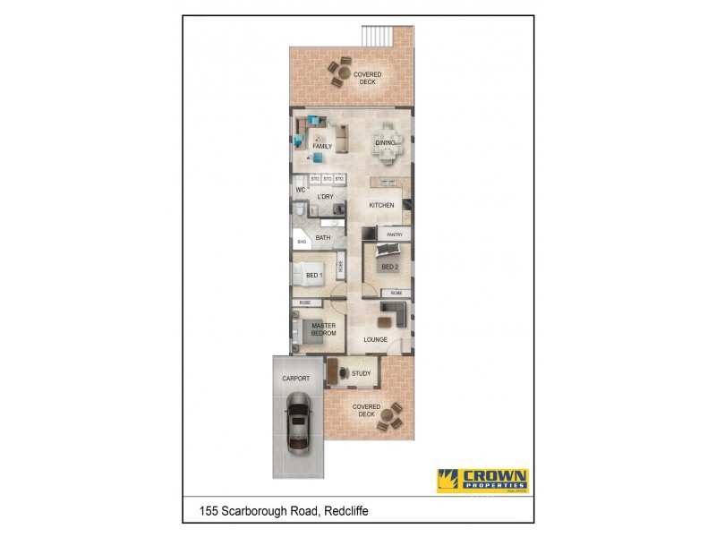 155 Scarborough Road, Redcliffe QLD 4020 Floorplan