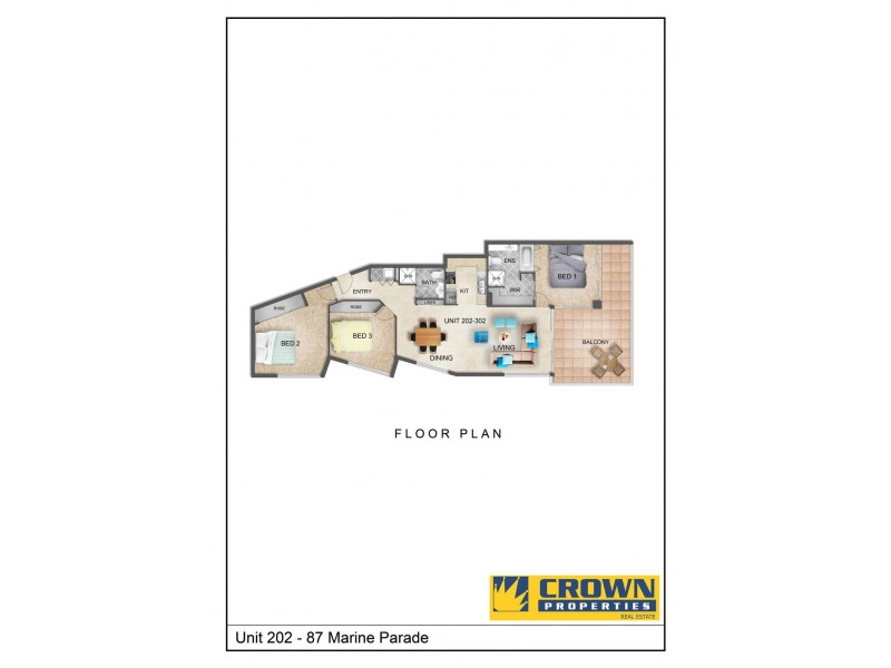 202/87 Marine Parade, Redcliffe QLD 4020 Floorplan
