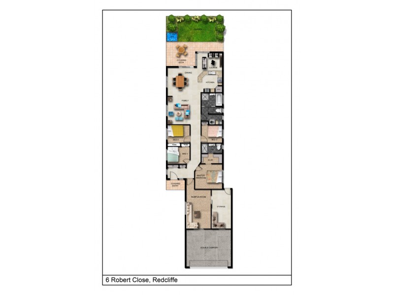 6 Robert Close, Redcliffe QLD 4020 Floorplan