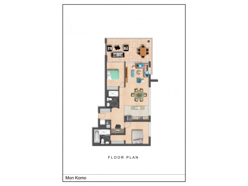 301/101 Marine Parade, Redcliffe QLD 4020 Floorplan