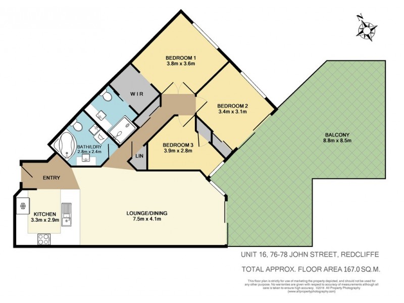 16/76 John Street, Redcliffe QLD 4020 Floorplan