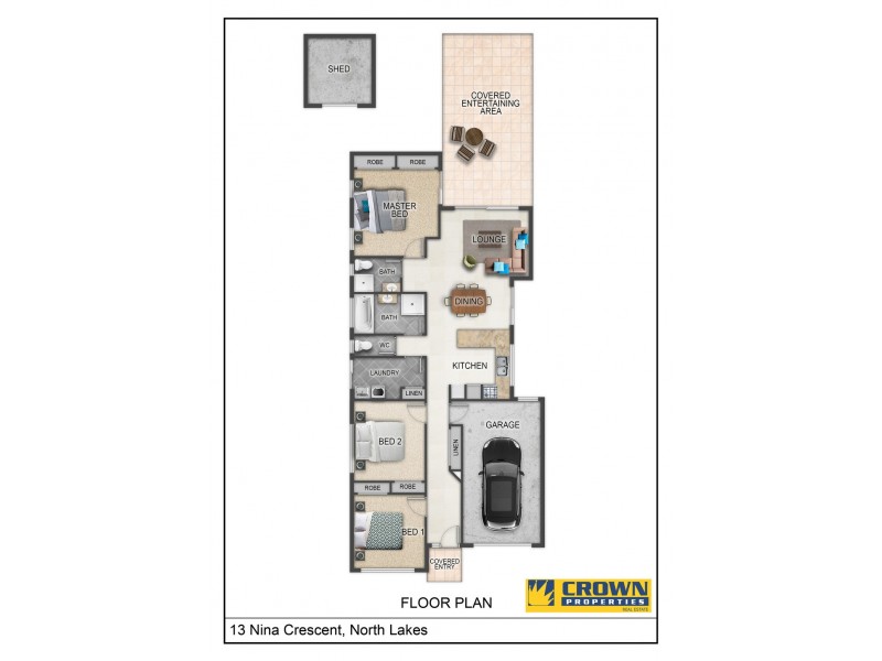 13 Nina Crescent, North Lakes QLD 4509 Floorplan