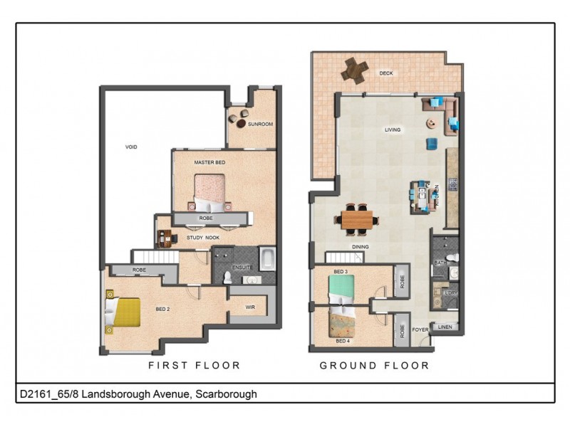 36/65 Landsborough Ave, Scarborough QLD 4020 Floorplan