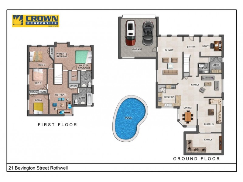 21 BEVINGTON STREET, Rothwell QLD 4022 Floorplan