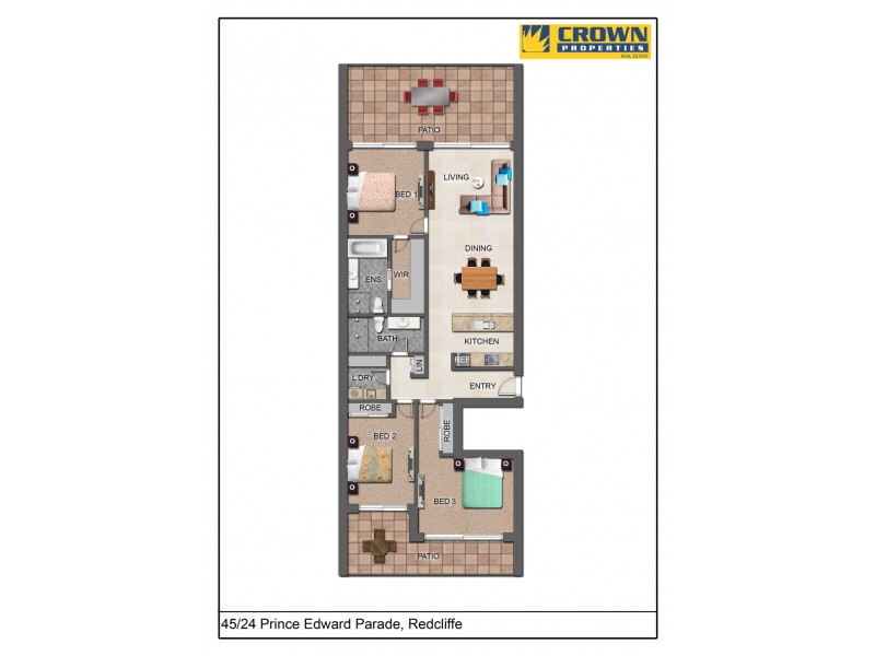 45/24 Prince Edward Parade, Redcliffe QLD 4020 Floorplan