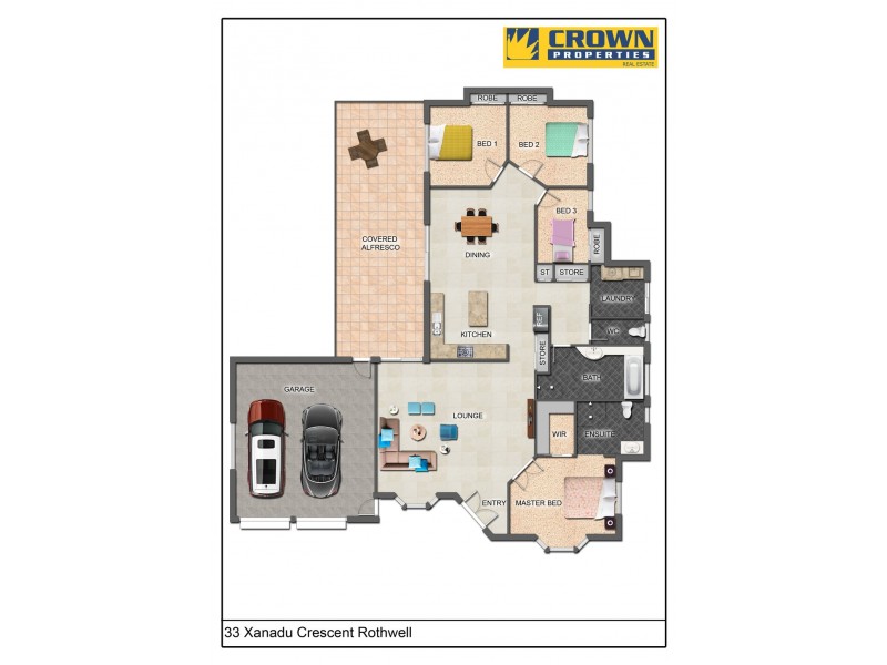 33 Xanadu Cres, Rothwell QLD 4022 Floorplan