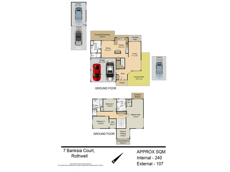 7 Banksia Crt, Rothwell QLD 4022 Floorplan
