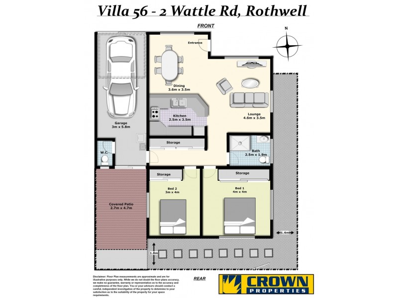 56/2 WATTLE ROAD, Rothwell QLD 4022 Floorplan