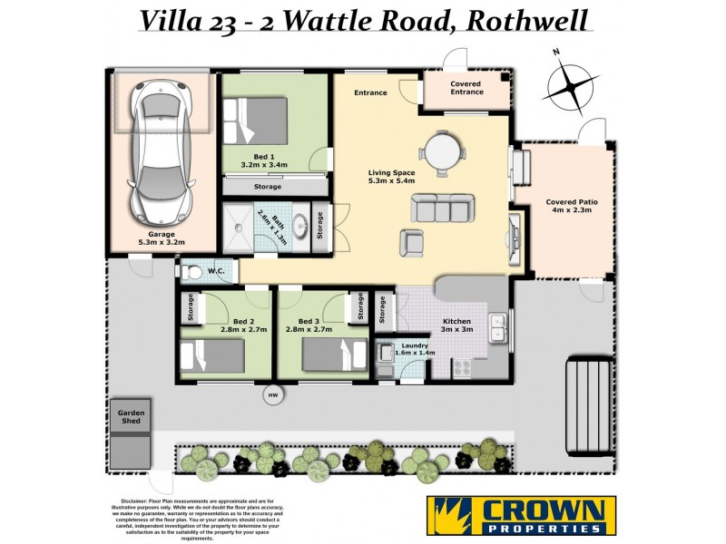 23/2 WATTLE ROAD, Rothwell QLD 4022 Floorplan