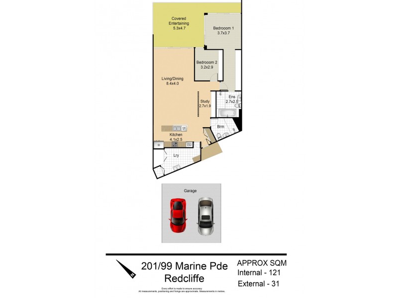 201/99 Marine Pde, Redcliffe QLD 4020 Floorplan