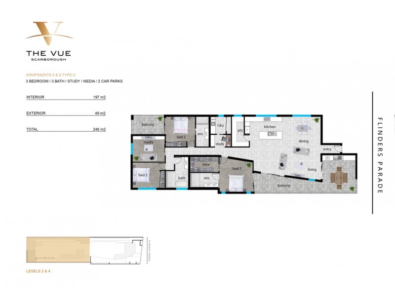 5/131 Flinders Pde, Scarborough QLD 4020 Floorplan