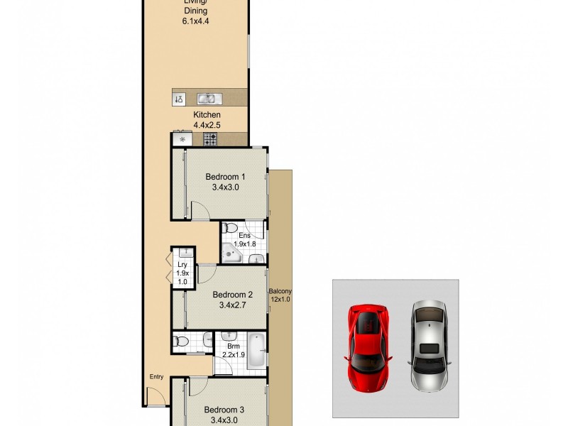 31/83 Marine Pde, Redcliffe QLD 4020 Floorplan