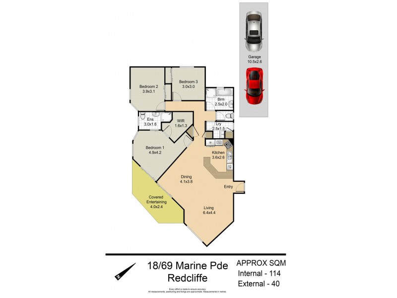 18/69 Marine Parade, Redcliffe QLD 4020 Floorplan