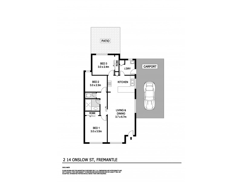 2/14 Onslow Street, Fremantle WA 6160 Floorplan