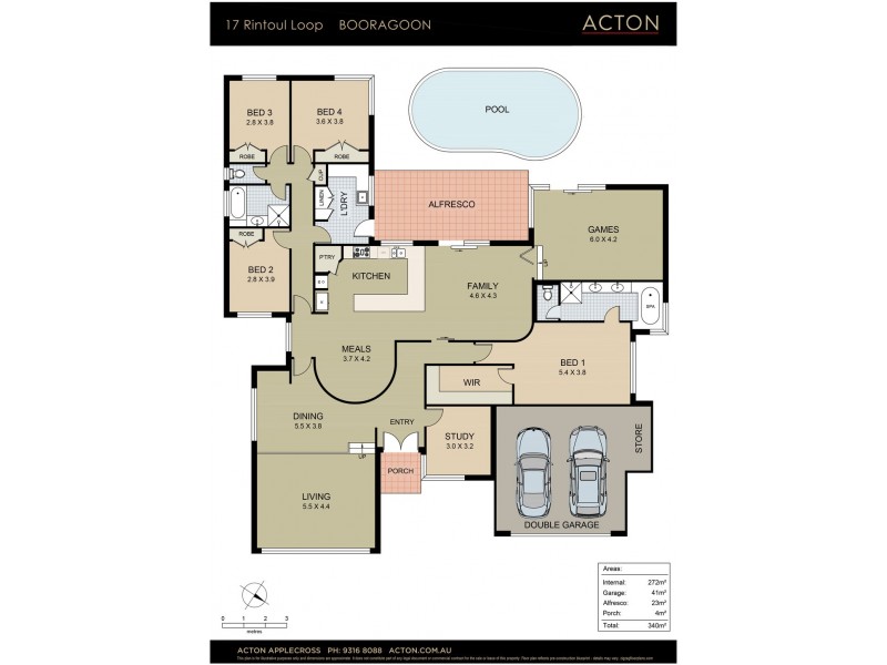 17 Rintoul Loop, Booragoon WA 6154 Floorplan