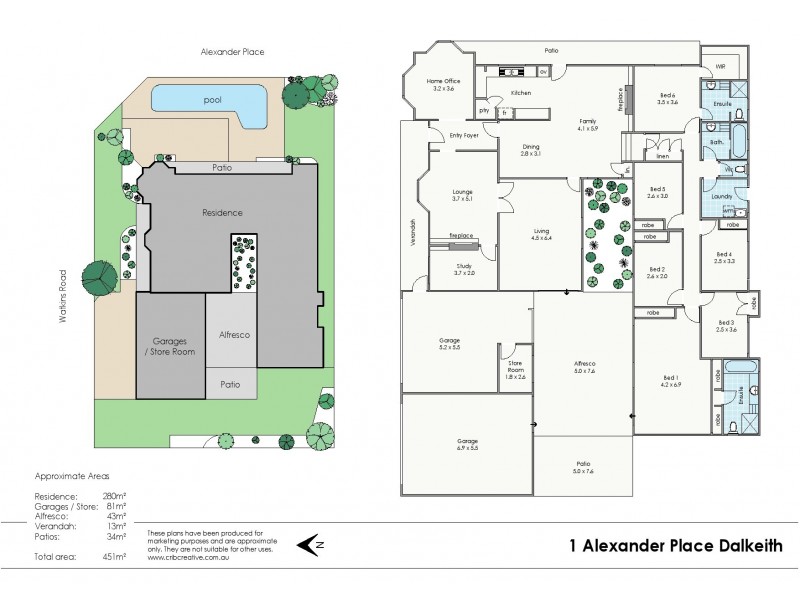 1 Alexander Place, Dalkeith WA 6009 Floorplan
