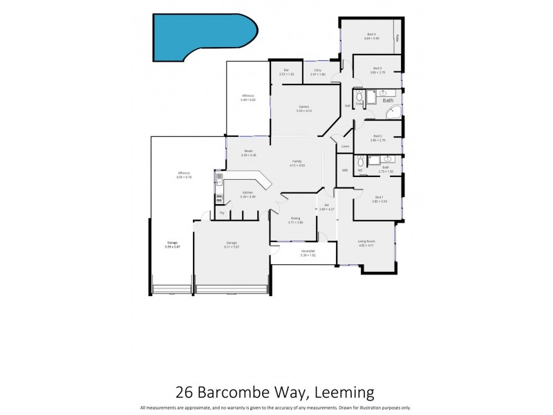 26 Barcombe Way, Leeming WA 6149 Floorplan
