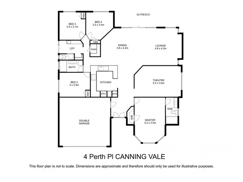 4 Perth Place, Canning Vale WA 6155 Floorplan