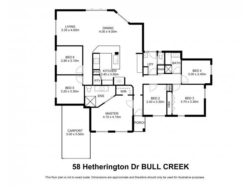 58 Hetherington Drive, Bull Creek WA 6149 Floorplan