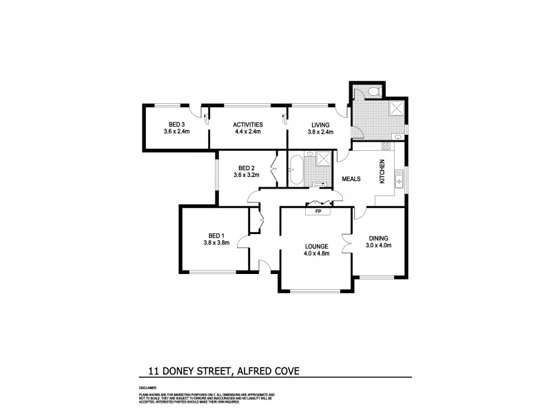 11 Doney Street, Alfred Cove WA 6154 Floorplan