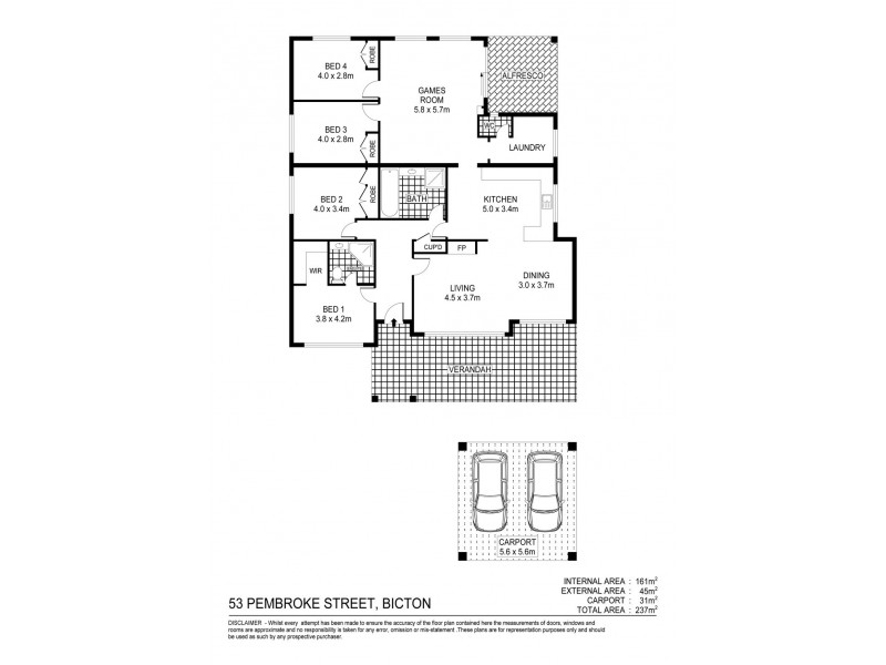 53 Pembroke Street, Bicton WA 6157 Floorplan