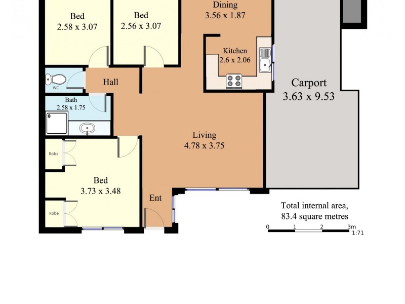 2/33 Park Street, Como WA 6152 Floorplan